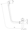 Polysan Vanová souprava s bovdenem, délka 775mm, zátka 72mm, chrom 71681
