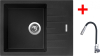 Granitový dřez Sinks PERFECTO 650 Metalblack + ELASTA S nerez/černá G24774