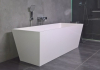 Gelco KVADRIE volně stojící vana 1590x650x550mm, litý mramor, bílá lesk GVKV1590