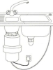 Sapho IN SINK dřezový drtič kuchyňského odpadu, 230V, 380W, pneu. spínač MODEL56