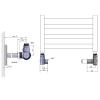 Sapho CORNER COMBI SIMPLY připojovací sada ventilů triaxiální, pravé provedení, chrom CP330S
