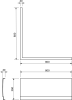 Polysan VISLA panel rohový, 80x80x36cm, levý 30338