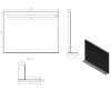 Sapho BRETO zrcadlo s LED osvětlením a policí 80x60, 8cm BT080