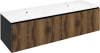 Sapho LOREA skříňka s dvojumyvadlem 161x46x51, 5cm (80+80cm), dub collingwood/černá mat LE080-1935-03