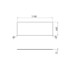 Sapho Deska Rockstone 1190x12x445mm, bílá mat DTR119-0101