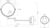 Sapho X-ROUND kosmetické zrcátko závěsné, Ø 200mm, oboustranné, chrom XR006