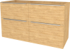 Mereo Mailo, koupelnová skříňka 121 cm, chrom madlo, Multidecor, Dub Arlington CN593SDARL