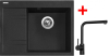 Granitový dřez Sinks RIM 650 P Granblack + Elka černá matná G3530