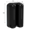 MARPLAST SHOWER MEDIUM dvojitý dávkovač tekutého mýdla, 2x250ml, černá A94803