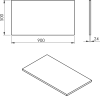 Sapho PLATO deska Rockstone 900x24x500mm, bílá mat PL090-0101
