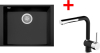 Granitový dřez Sinks CUBE 490U Nanoblack + MIX 3 P Nanoblack G261N6