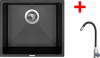 Granitový dřez Sinks FRAME 457 Metalblack + Elasta nerez/černá G21374