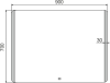 Nimco OBDELNÍKOVÁ - OBLÉ ROHY LED zrcadlo 900x700 s dotykovým senzorem ZP 17019V