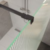 Mereo Sprchová stěna WALK IN, Novea, 80 x 200 cm, Black ALU, sklo Line CK10601HBL