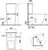 Sapho PORTO WC kombi, Rimless, spodní/zadní odpad, bílá PC102WR