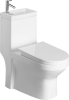 Aqualine HYGIE WC kombi s umývátkem, zadní/spodní odpad, bílá PB104W