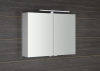 Sapho RIWA galerka s LED osvětlením, 81x70x17cm, bílá lesk RIW080-0030