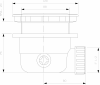 Polysan Vaničkový sifon, průměr otvoru 90 mm, DN40, krytka bronz 1711A