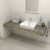 Sapho TAILOR rockstone deska 130x50 cm, provedení límce R TR130R
