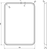 Sapho FLOAT zrcadlo s LED podsvícením 50x70cm, bílá 22571