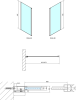 Polysan MODULAR SHOWER stěna k instalaci na zeď, pro připojení otočného panelu, 900 mm MS3A-90