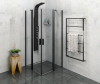 Sapho SKA nástěnný sušák ručníků 600x1150x100mm, černá mat SKA502