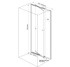 Aqualine AMICO sprchové dveře výklopné 740-820x1850mm, čiré sklo G70