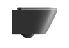 GSI MODO závěsná WC mísa, Swirlflush, 37x54cm, černá dual-mat 841526