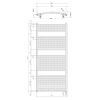 Aqualine ORBIT-E elektrické otopné těleso oblé 600x1320 mm, 600 W, bílá ILEO36T