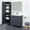 Mereo Mailo, koupelnová skříňka vysoká 170 cm, dub Riviera, černé madlo CN524LPB