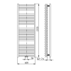 Aqualine TONDI otopné těleso rovné 600x1330 mm, středové připojení, bílá DT480T