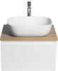 Aqualine ALTAIR skříňka s deskou 58 cm, bílá/dub emporio AI263-02