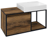 Sapho SKARA umyvadlová skříňka 100x49, 5x46, 5cm, černá mat/dub Collingwood CG004-1919