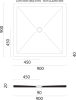 GSI Keramická sprchová vanička, čtverec 90x90x2cm, cenere mat 46090917