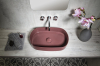 Isvea INFINITY OVAL keramické umyvadlo na desku, 55x36cm, maroon red 10NF65055-2R