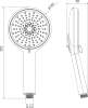 Sapho Ruční masážní sprcha, 3 režimy sprchování + režim oplach, silikon trysky, průměr 120mm, ABS/černá mat 1204-51B