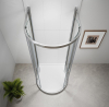 Polysan EASY půlkruhová sprchová zástěna 900x900mm, čiré sklo EL4615