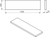 Sapho AVICE deska pod umyvadlo 130x36cm, tl.5cm, dub Rover AV1364