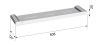 Sapho FLORI polička 508x25x127mm, černá mat RF016/15