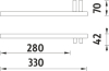Nimco KEIRA Držák na ručníky levý do nábytku KE 22060AL-26