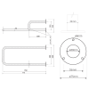 Sapho HANDICAP opěrné madlo LEVÉ 760mm, nerez lesk XH532