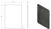 Sapho ISHAPE zrcadlo s broušenou hranou 50x70cm, zakulacené rohy, CU free AG457