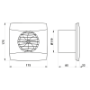 Cata UC-12 T koupelnový ventilátor axiální s časovačem, 12W, potrubí 120mm, bílá 01300100