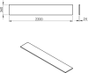 Sapho PLATO deska Rockstone 2200x24x360mm, bílá mat PL226-0101