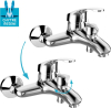 Mereo Vanová nástěnná baterie, Sonáta, 150 mm, s keramickým přepínačem, bez příslušenství, chrom CB90104N