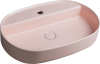 Isvea INFINITY OVAL keramické umyvadlo na desku, 60x40cm, růžová Salmon 10NF65060-2S