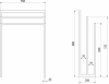 Sapho SKA stojan na ručníky 550x800x200mm, černá mat SKA303