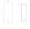 Sapho ESPACE skříňka 50x94x32cm, 1x dvířka, levá/pravá, bílá mat ESC850-3131