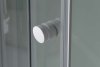 Aqualine AIGO čtvrtkruhový sprchový box 900x900x2040 mm, bílý profil, čiré sklo YB93