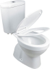 Mereo WC kombi, RIMLESS, spodní odpad s armaturou VSD98